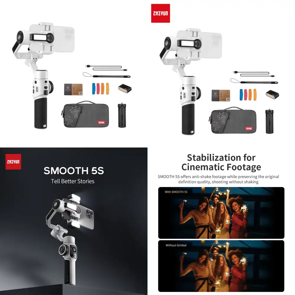 Handheld Stabilizer Gimbal - Zhiyun Smooth 5S Combo 3-assige smartphone