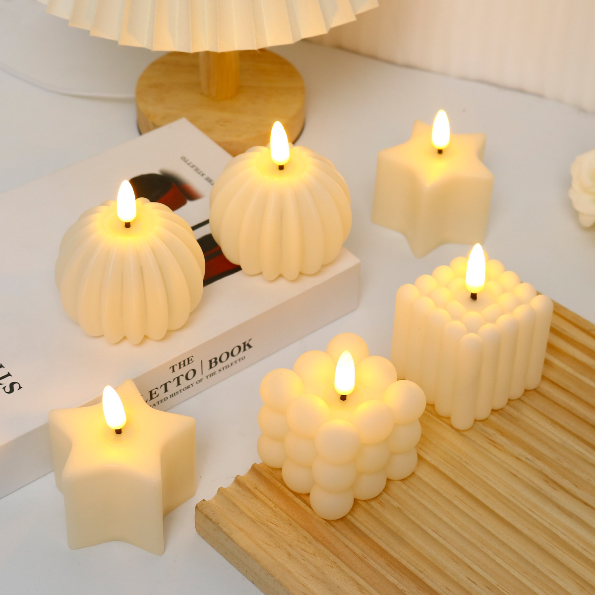 Photography Wedding - Led-kaarsenblok voor bruiloft, verjaardag, kerstdecoratie, rookvrije