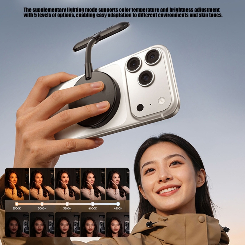 Photography Night - Draagbare ABS LED magnetische telefoonlamp Boeklicht