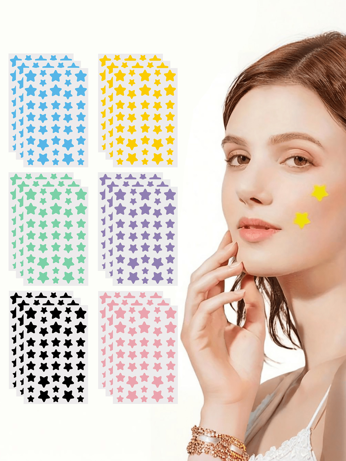 Photography Outdoor - 240 stuks/schattige ster-vlakke stickers, leuke cartoon-sterstickers,