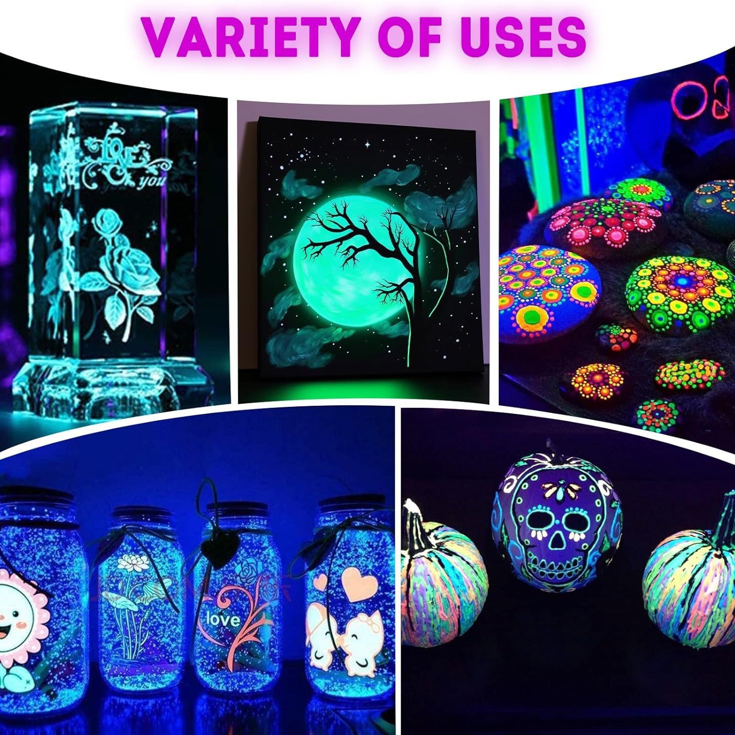 10 kleuren 60 ml Glow in Dark  - Photography Night recensie en prijs