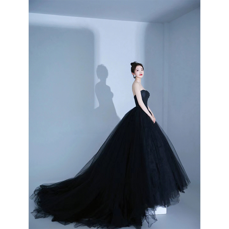 Hebe-stijl lange satijnen brui - Photography Wedding recensie en prijs
