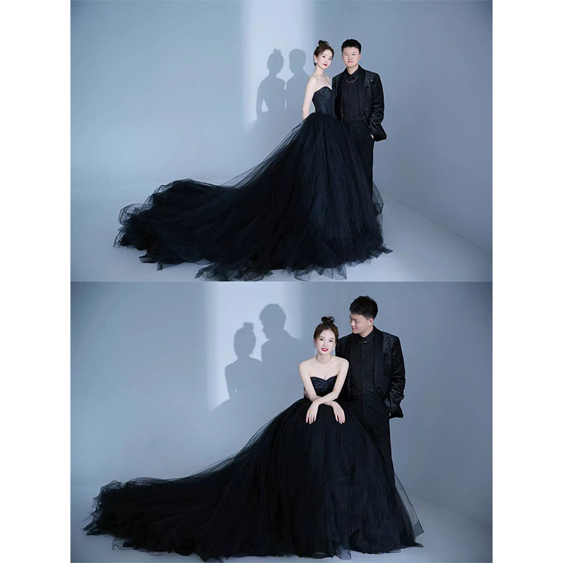 Hebe-stijl lange satijnen brui - Photography Wedding recensie en prijs