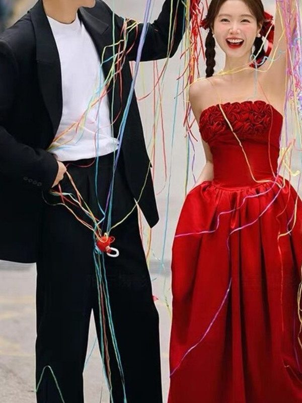 2025 Nieuwe Rode Bruidsmeisjes - Photography Wedding recensie en prijs